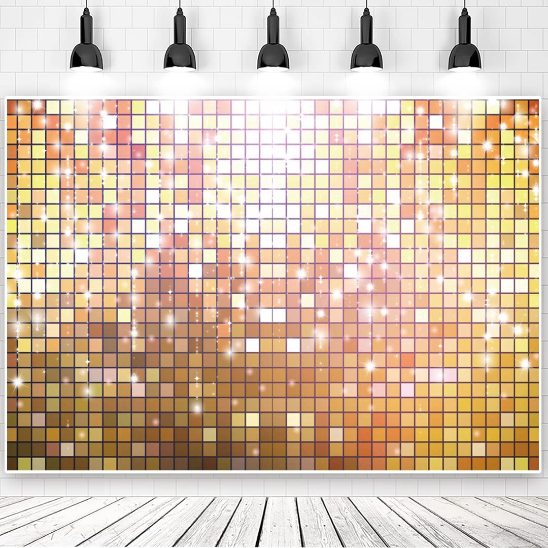 7x5 ft Gold mesh Flash background Polka dot Polka dot Abstract art Home decor Party Birthday Portrait Wedding Dance Photo Background Studio Photography props