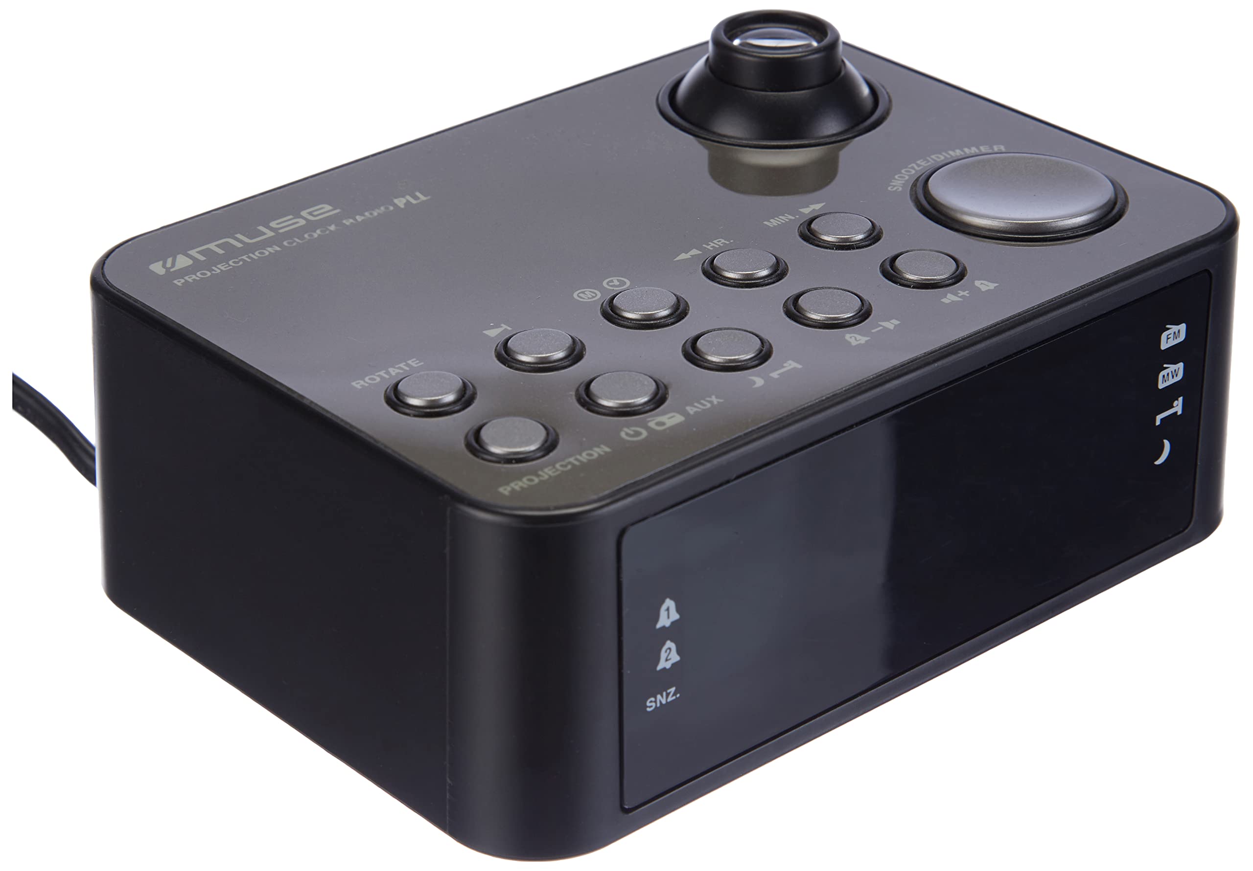 Muse M-78 P Alarm clock radio with time projection