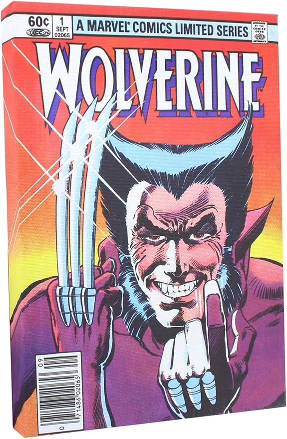 toynk marvel 漫画封面 22.86 x 12.70 cm 帆布墙艺术 | 金刚狼