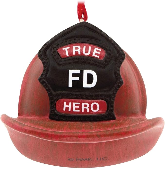 hallmark 消防员真正英雄头盔装饰品