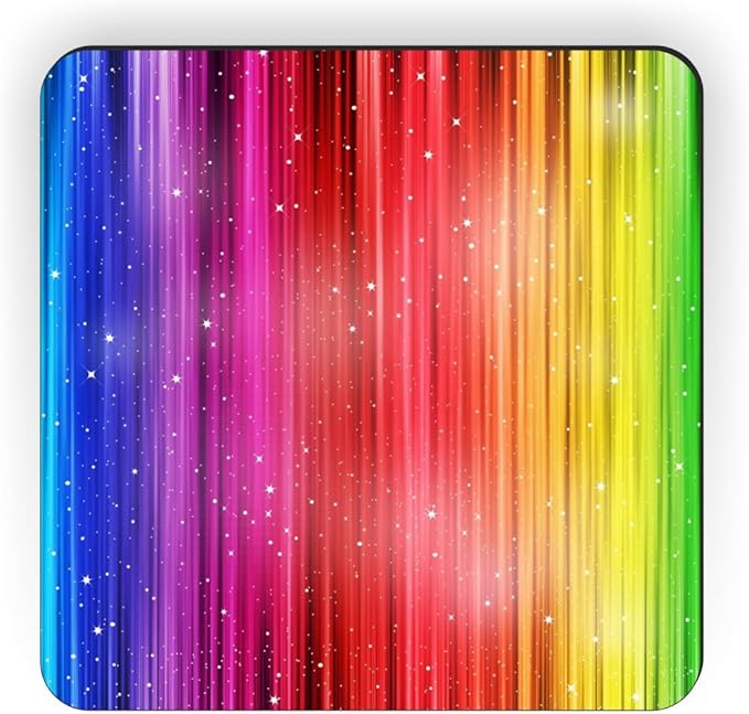 rikki knight colored rainbow striped boards design square fridge