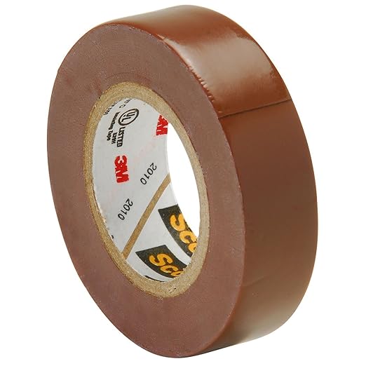 3m scotch 35 乙烯基棕色电工胶带 1.27 厘米 x 50.80 厘米 - 10 件装