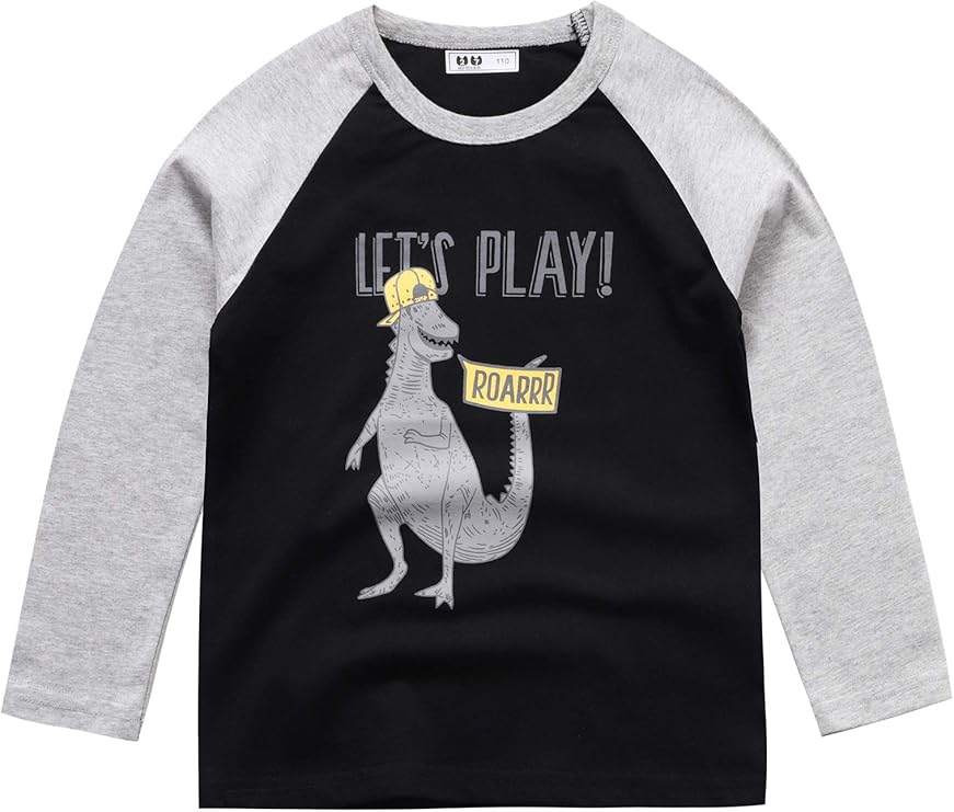 bonnybilly男童长袖可爱印花t恤秋冬季儿童服装