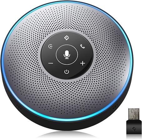 蓝牙扬声器- M2 灰色会议扬声器带加密狗,适合家庭办公室360º 语音 