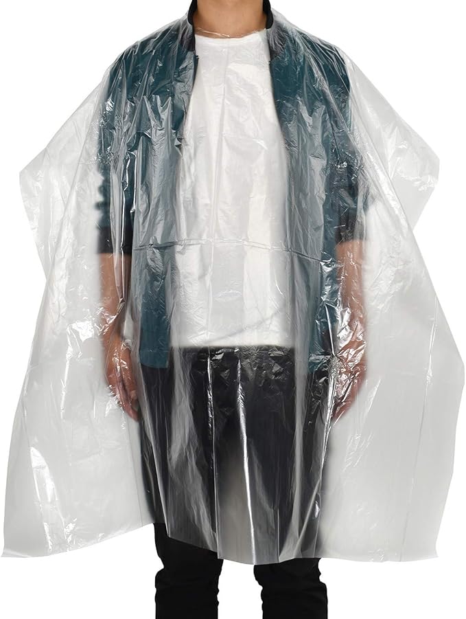 100fixeo 一次性理发斗篷美发沙龙适用于发型师发型斗篷成人儿童客户