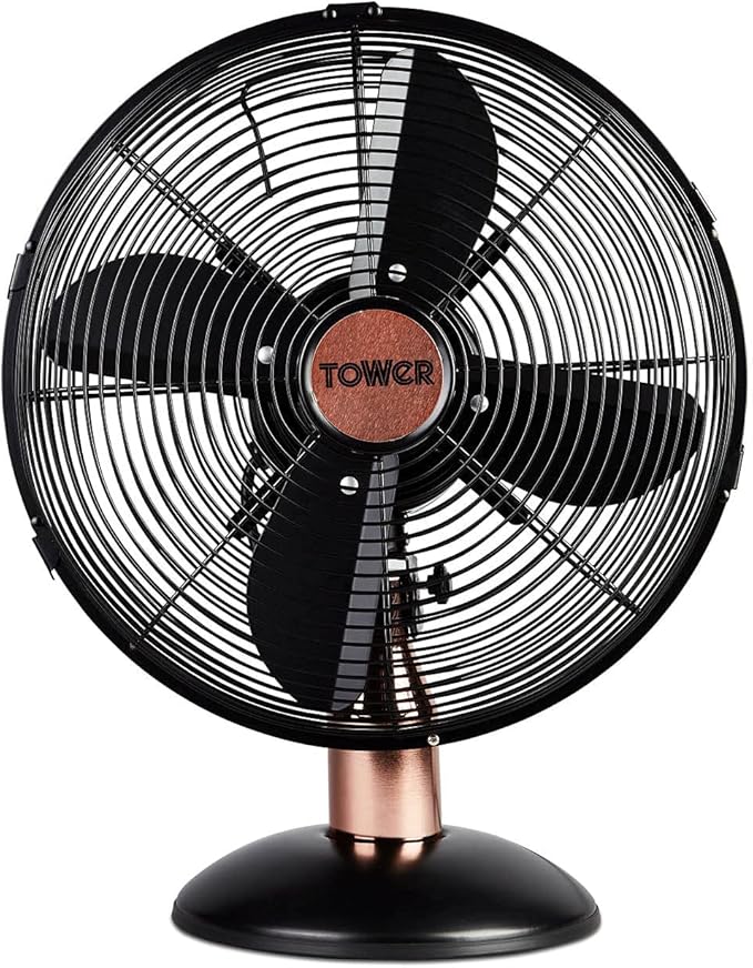 tower t611000b cavaletto 金属台风扇,带 3 档速度设置,12 英寸(约