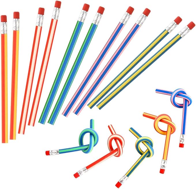 柔性铅笔,彩色魔术弯曲笔(40 支)