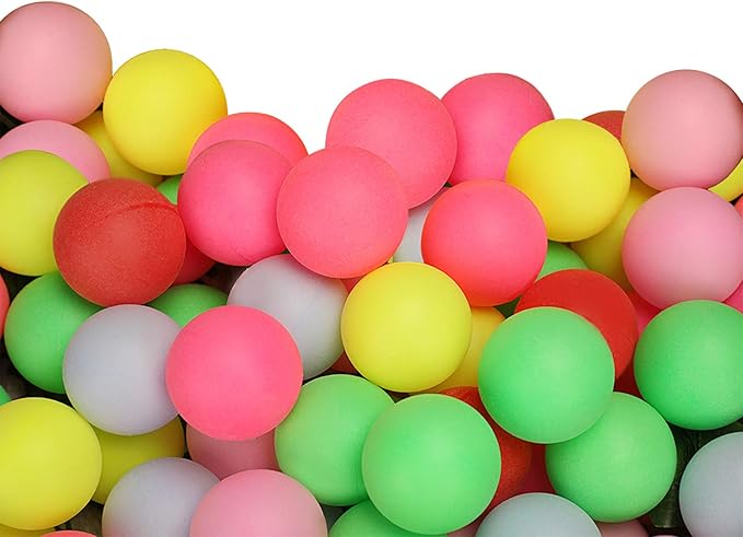 kevenz 50 件彩色乒乓球 40 毫米,多色网球,多色塑料球,有趣的啤酒