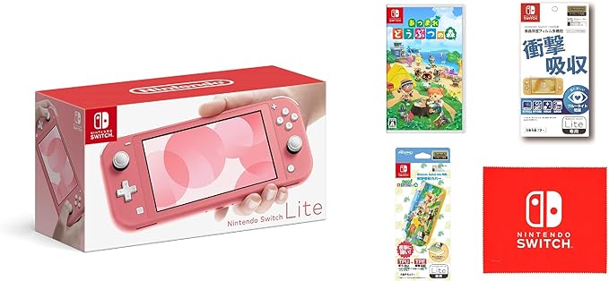 Nintendo Switch Lite Coral 偶像梦幻之森 Switch 任天堂许可商品 Nintendo Switch Lite 减震罩偶像森林 任天堂许可商品 Nintendo Switch Lite 液晶保护膜多功能