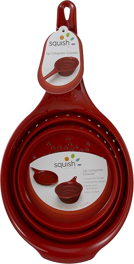 squish 2 夸脱红色可折叠滤锅