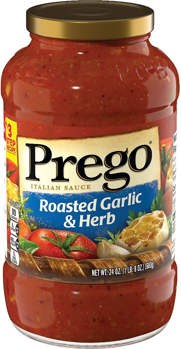 prego prego 意大利面酱,意大利番茄酱配烤大蒜和香草,24 盎司罐(12