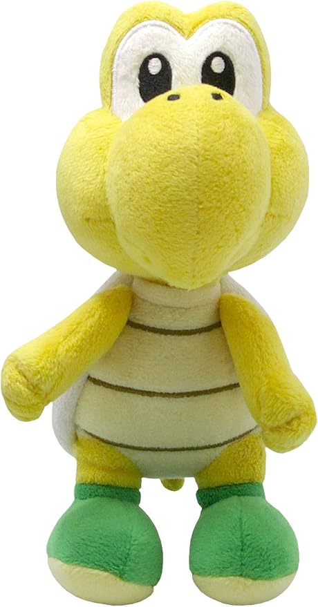 sanei super mario 全明星系列 7 英寸 koopa troopa 毛绒玩具,小号
