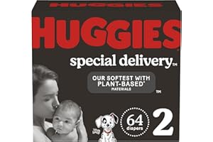 Huggies 好奇 婴儿纸尿裤 2 号（12-18 磅 约5.44-8.16公斤），不含香精，适合敏感肌肤，64 片装