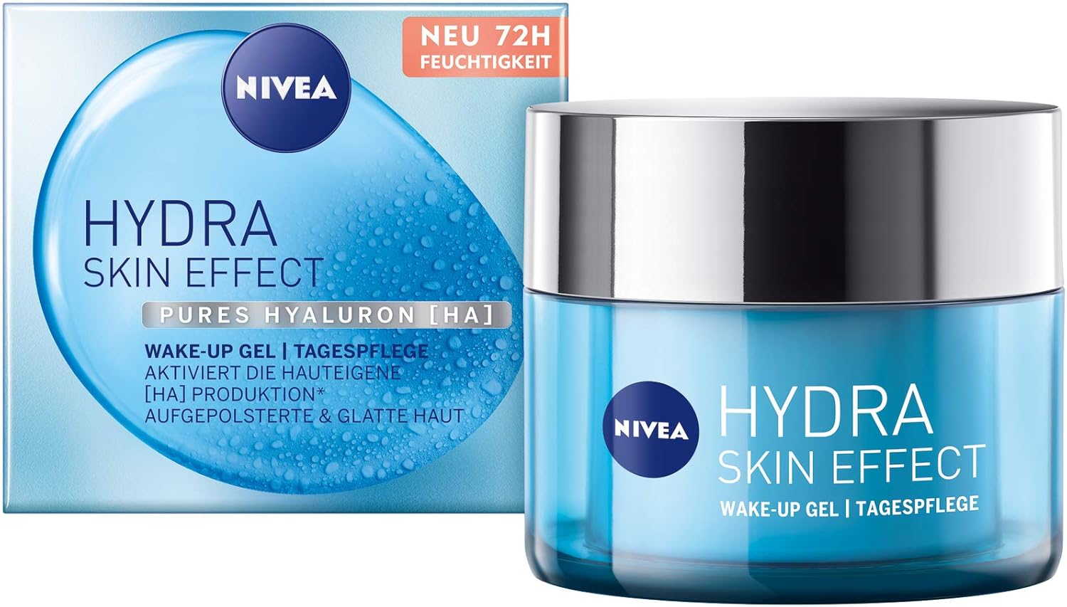 Nivea 妮维雅hydra Skin Effect 唤醒凝胶清爽日霜可令肌肤饱满光滑 含纯透明质酸 Ha 72小时保湿 50ml 亚马逊中国 美容化妆