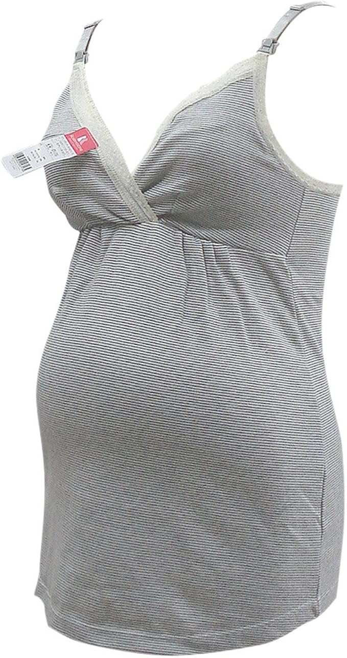 Rosemadame 孕妇吊带衫哺乳兼用 智能条纹 灰色m L 105 7110 01 ローズマダム 服饰箱包 亚马逊中国