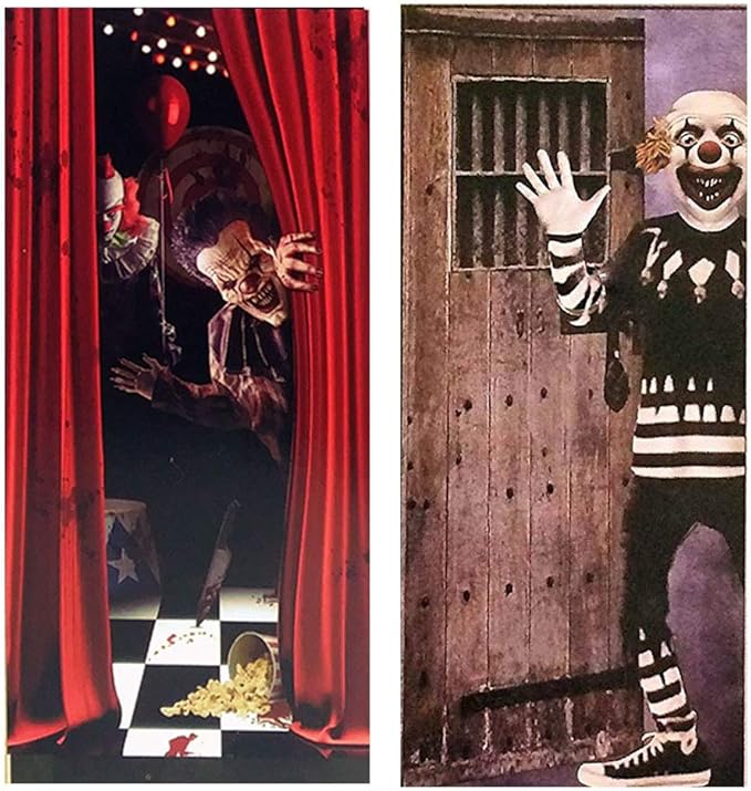 rdc 02 恐怖狂欢节恐怖小丑万圣节装饰品 - 门罩(3877-7853)