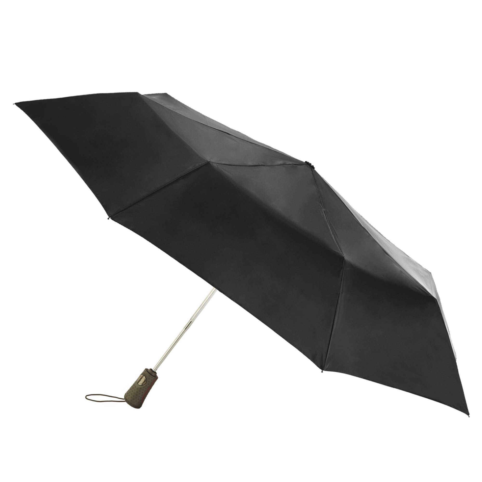 Totes Titan Compact travel umbrella, windproof, waterproof, automatic open/close, black
