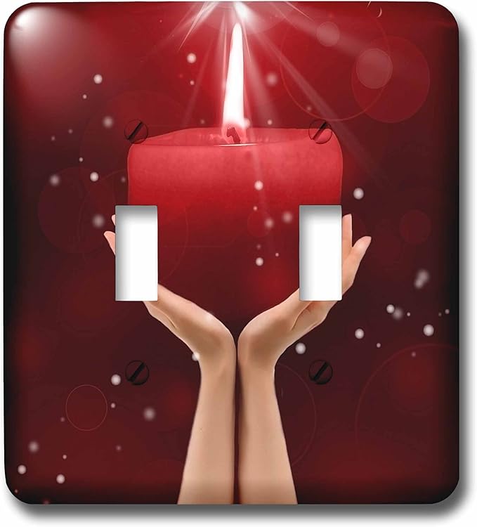 3drose lsp_173004_2 英寸美丽手拿着一点点亮红蜡烛,激发灵感,拨动