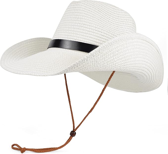 女式草编牛仔帽可塑型软帽宽鸟软呢帽 巴拿马海滩帽