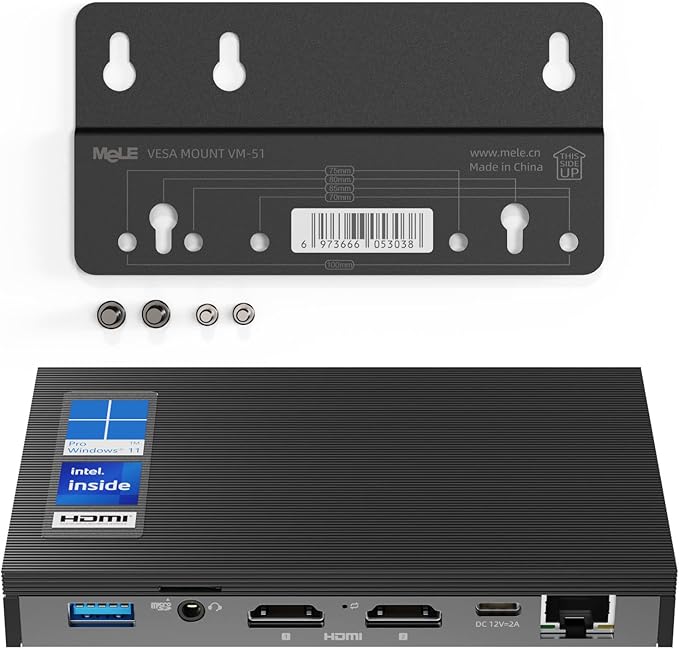 mini pc quieter2q 无风扇 windows 11 pro 迷你台式电脑赛扬 n4020