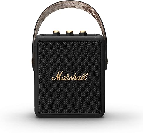 Marshall 马歇尔stockwell Ii 便携式蓝牙扬声器 黑色和黄铜色 亚马逊中国 数码影音