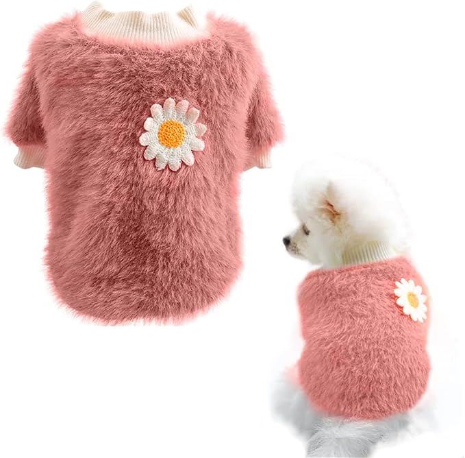 狗狗衣服,适合小型犬,保暖外套毛衣冬季布,适合小小狗,柔软短毛绒衣服