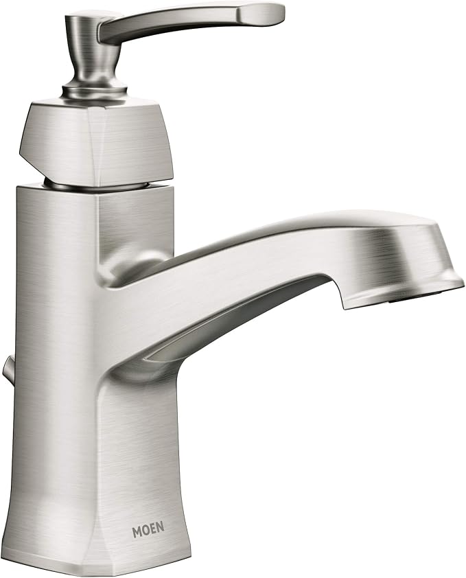 moen 摩恩 ws84923 conway 单孔或中心浴室水龙头,带排水组件,防污