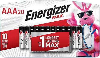 Energizer Aaa 电池 Triple A 电池 大碱性 20 个 E92lp 20 亚马逊中国 家居装修