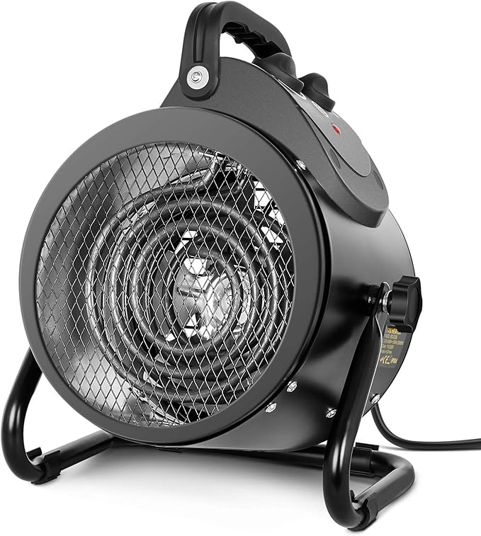 ipower 电热风扇适用于温室,种植帐篷,工作场所,过热保护,快速加热,防