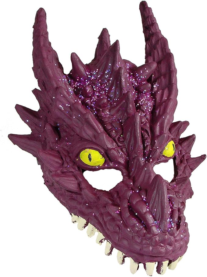 hms 中性成人超柔软水晶龙面具 - pu,紫色,均码