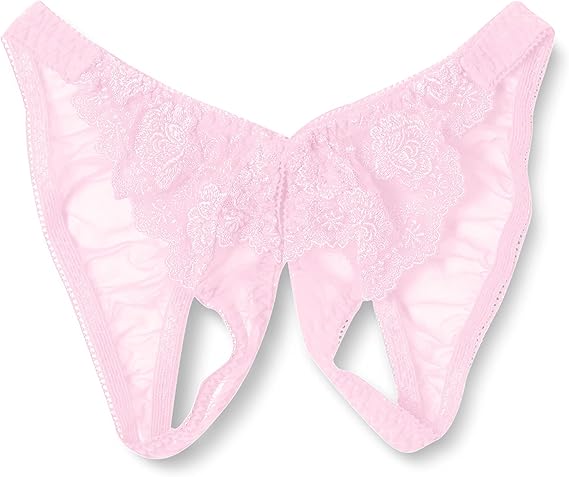 透明感的透视蕾丝 裆部内裤 性感情趣内衣 开洞 全背 亚马逊限定 日本