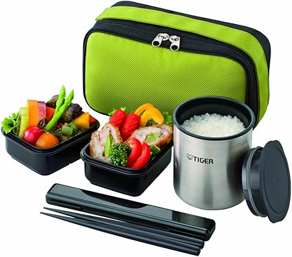 虎牌保温瓶保温便当盒不锈钢午餐罐绿色 Tiger 虎牌 价格报价图片