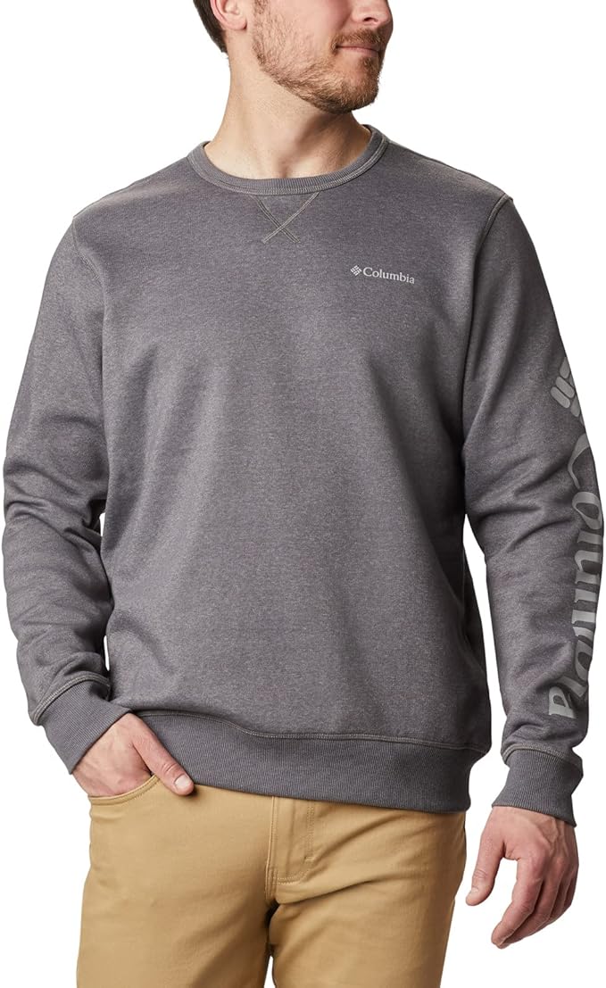 columbia men's logo fleece crew