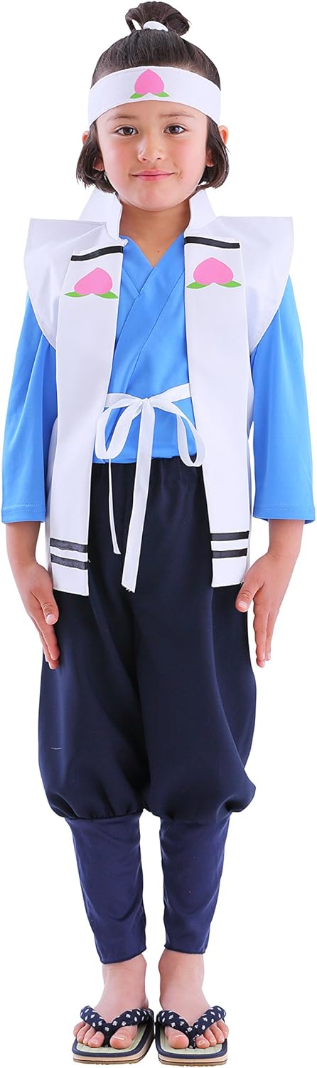 Party City 日式服装角色扮演桃太郎君儿童蓝色 亚马逊中国 玩具