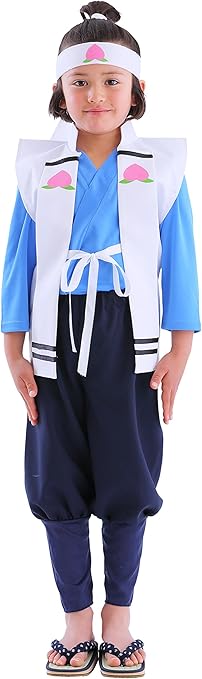 Party City 日式服装角色扮演桃太郎君儿童蓝色 亚马逊中国 玩具