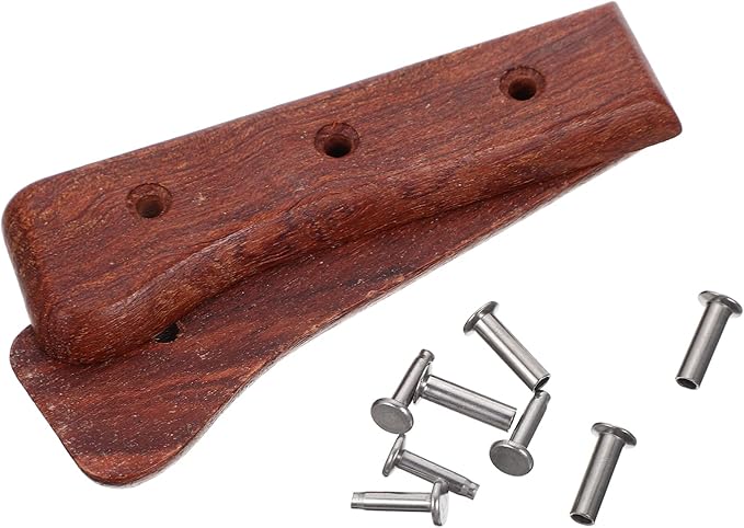 sherchpry 1 套厨师刀柄木制刀柄替换厨房刀手柄带螺母铆钉适用于家庭