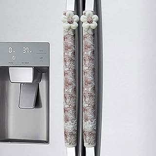 冰箱门把手盖 2 件套冰箱手柄盖 可水洗厨房电器装饰把手适用于冰箱