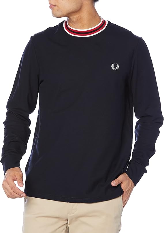 fred perry t恤 refined pique l/s t-shirt 男士