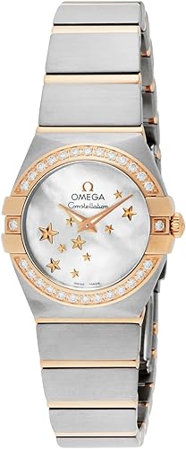 欧米茄constellation星座系列白色表盘精钢表带蓝宝石水晶玻璃表镜k18pg 123 25 24 60 05 002女士石英腕表100m防水 并行输入品 亚马逊中国 钟表