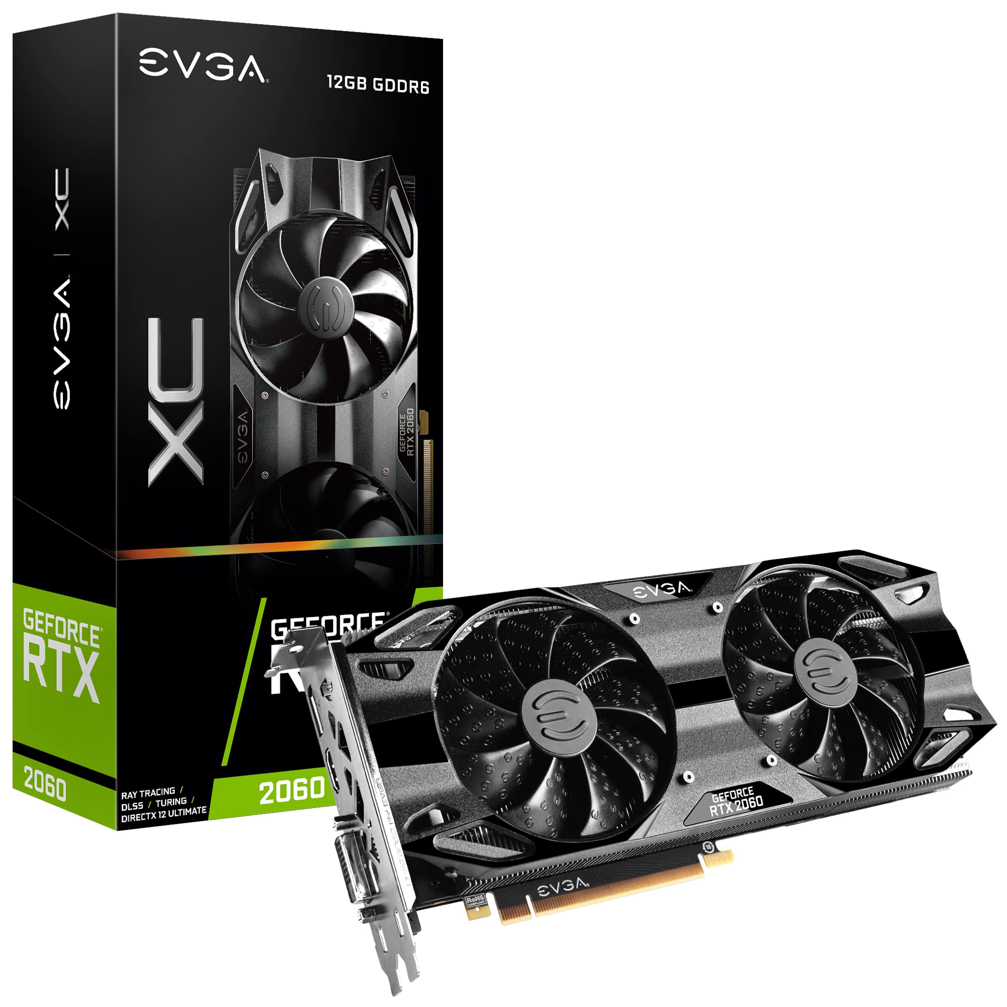 EVGA GeForce RTX 2060 12GB XC Games,12G-P4-2263-KR,12GB GDDR6, dual fan, metal back