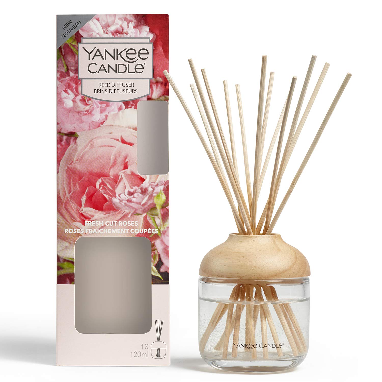 YANKEE CANDLE Cane aromatherapy machine, fresh rose, 120 ml, fragrance lasting up to 10 weeks