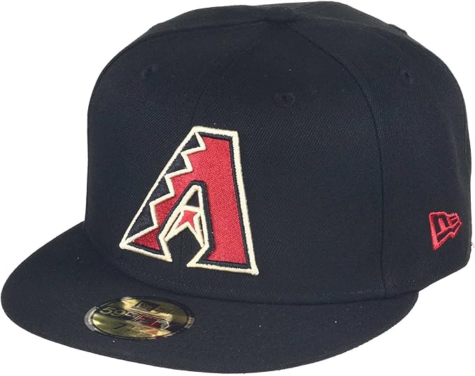 new era 亚利桑那响尾蛇队 mlb ac 性能黑色 59fifty 底帽