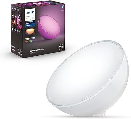 Philips Hue Go 便携式灯蓝牙 Zigbee 智能灯全彩照明调光调光间接照明闹钟台灯夜灯床头灯哺乳灯露营灯快眠用品 亚马逊中国
