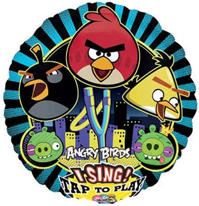 anagram 愤怒的小鸟唱铝箔气球,28 英寸,多色