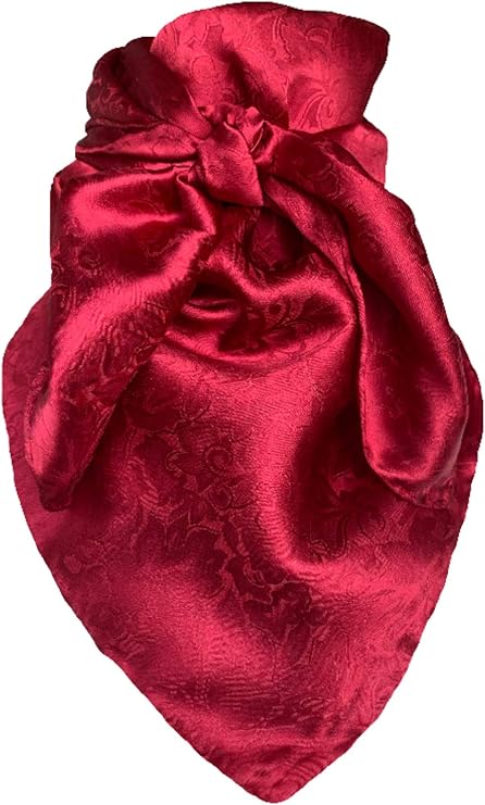 wild rag 纯色丝巾提花西部牛仔披肩