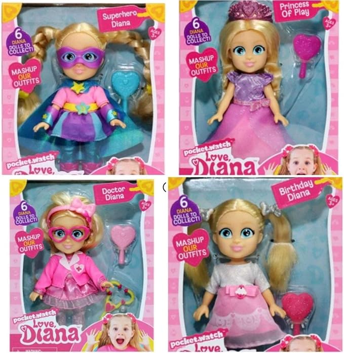 Love Diana 4 件套6 英寸娃娃 英雄 公主 生日 玩具 亚马逊中国