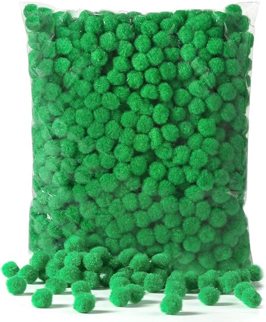 caydo 1200 件圣诞绿绒球0.6 英寸绒球适用于圣诞工艺品和 diy 项目