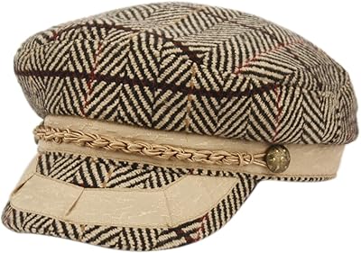 epoch hats 男式希腊渔夫水手小提琴冬季羊毛司机帽平帽