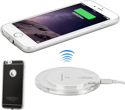 无线充电器套装适用于iphone 6 Plus 6s Plus Antye Qi 无线充电板和无线充电接收器手机壳适用于iphone 6 Plus 6s Plus 黑白相间 手机 通讯 亚马逊中国