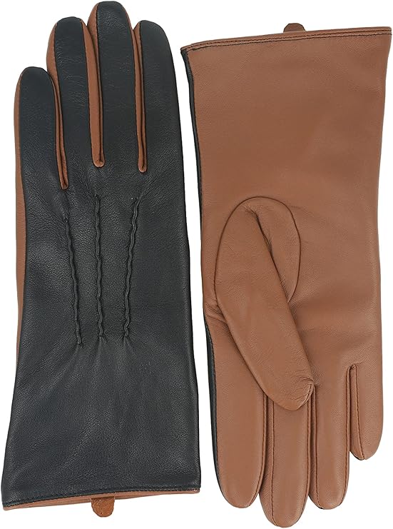 frye 女式双色皮革手套